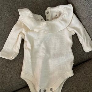 White Ruffled Kids One Piece